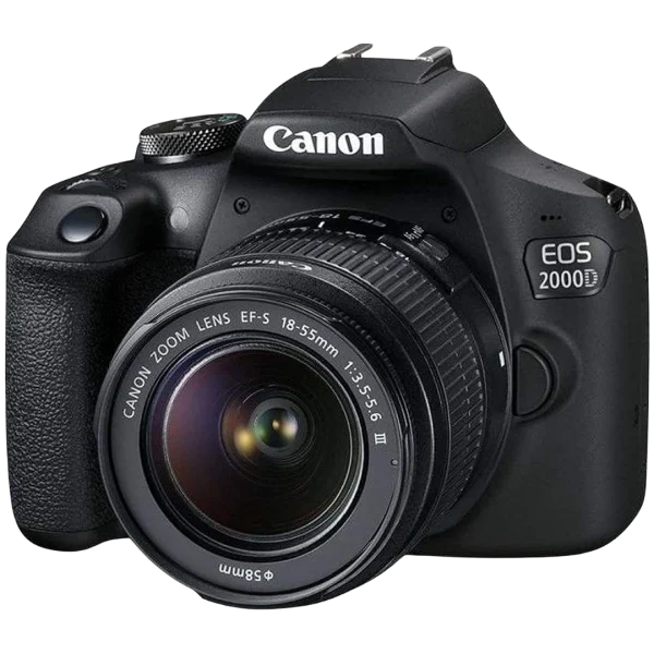 Canon EOS 2000D DSLR Camera with EF-S 18-55mm DC III Lens – 24.1MP APS-C Sensor