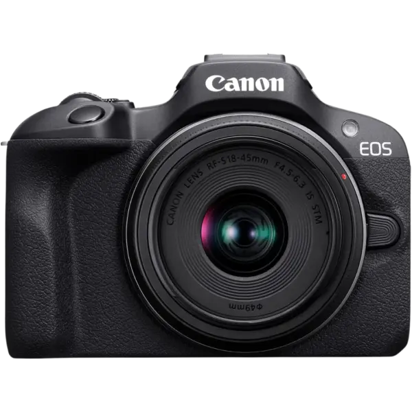 Canon EOS R100 Mirrorless Camera with RF-S 18-45mm Lens - 24.1MP APS-C, Dual Pixel CMOS AF