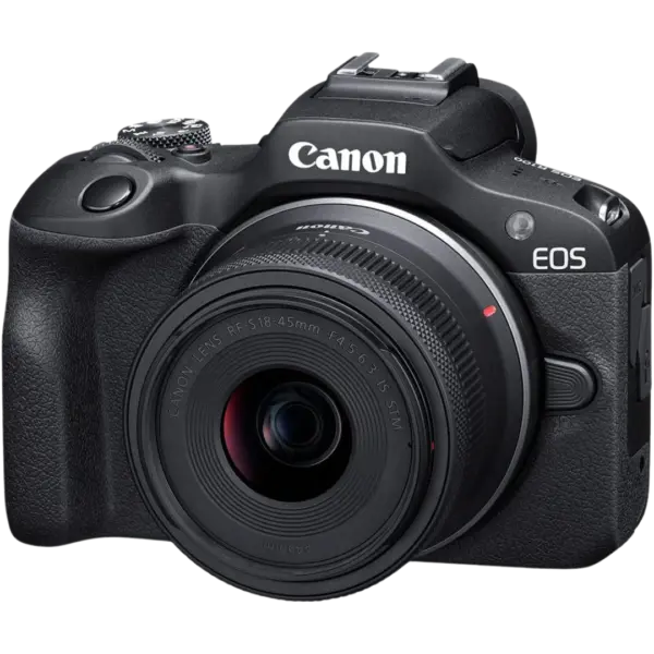 Canon EOS R100 Mirrorless Camera with RF-S 18-45mm Lens - 24.1MP APS-C, Dual Pixel CMOS AF