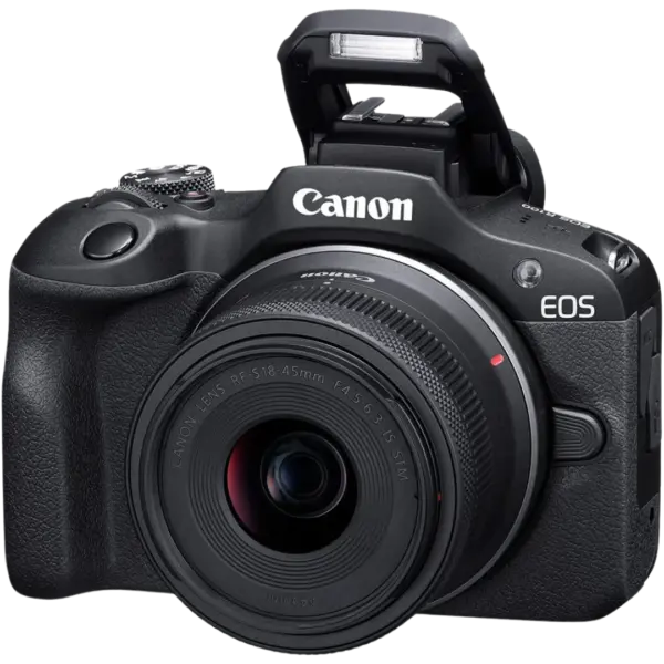 Canon EOS R100 Mirrorless Camera with RF-S 18-45mm Lens - 24.1MP APS-C, Dual Pixel CMOS AF