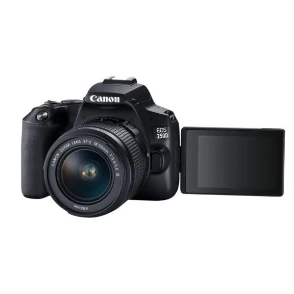 Canon EOS 250D DSLR Camera with EF-S 18-55mm IS STM Lens - 24.1MP, 4K Video