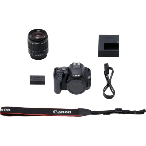Canon EOS 250D DSLR Camera with EF-S 18-55mm IS STM Lens - 24.1MP, 4K Video