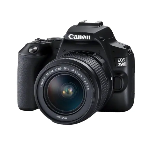 Canon EOS 250D DSLR Camera with EF-S 18-55mm IS STM Lens - 24.1MP, 4K Video