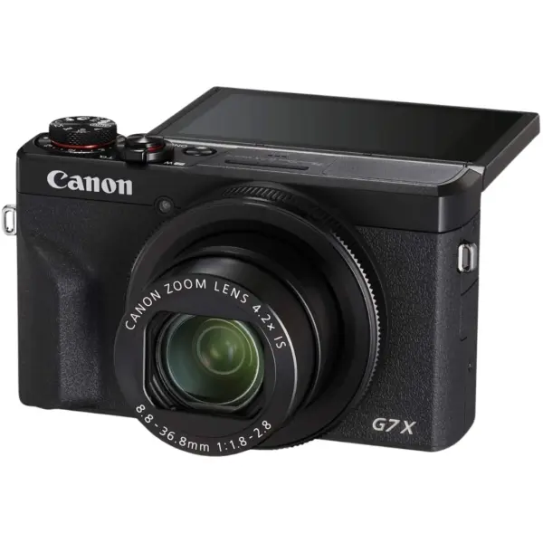 Canon PowerShot G7 X Mark III Compact Camera - 20.1MP 1.0-inch Stacked CMOS with 4.2x Zoom (24-100mm f/1.8-2.8)