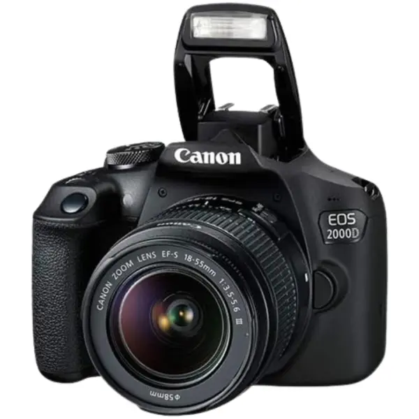 Canon EOS 2000D DSLR Camera with EF-S 18-55mm DC III Lens – 24.1MP APS-C Sensor