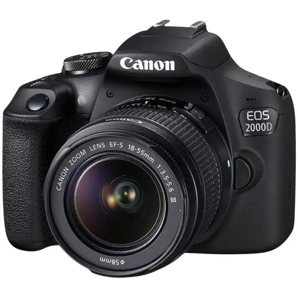 Canon EOS 2000D DSLR Camera with EF-S 18-55mm DC III Lens – 24.1MP APS-C Sensor