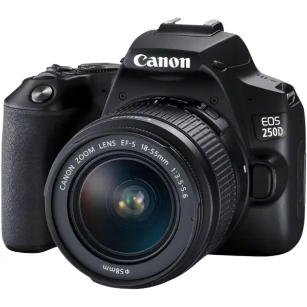 Canon EOS 250D DSLR Camera with EF-S 18-55mm IS STM Lens - 24.1MP, 4K Video