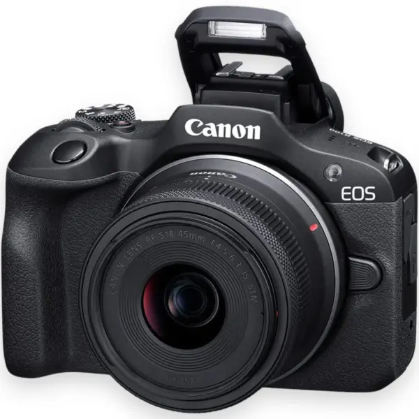 Canon EOS R100 Mirrorless Camera with RF-S 18-45mm Lens - 24.1MP APS-C, Dual Pixel CMOS AF