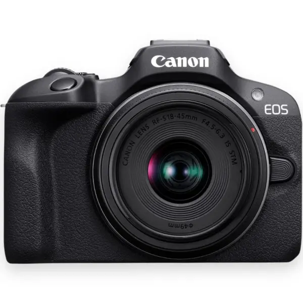 Canon EOS R100 Mirrorless Camera with RF-S 18-45mm Lens - 24.1MP APS-C, Dual Pixel CMOS AF