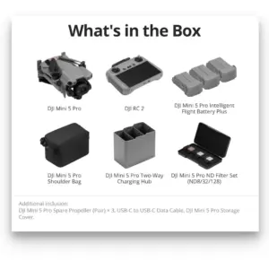 DJI Mini 5 Pro Fly More Combo Plus with DJI RC 2 WHITESHADOW