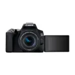 Canon EOS 250D DSLR camera with EF-S 18-55mm IS STM lens and articulating screen out