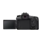 Canon EOS 90D DSLR camera with vari-angle touchscreen flipped out