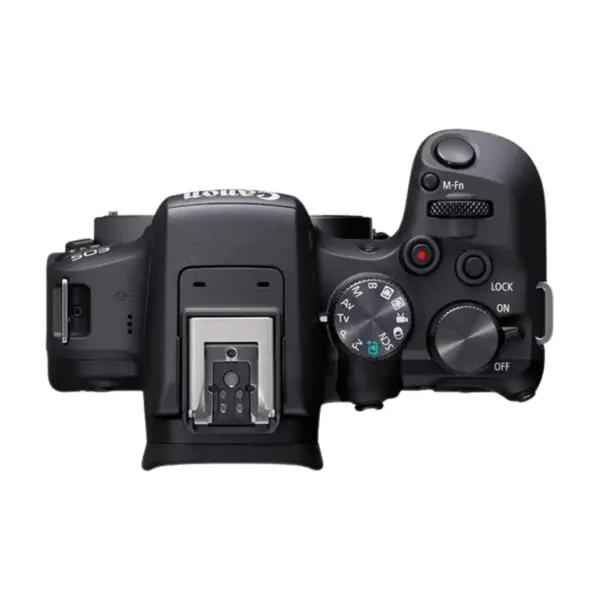 Canon EOS R10 mirrorless camera top view
