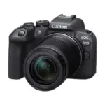 Canon EOS R10 mirrorless camera with RF-S 18-150mm IS STM kit lens hero view