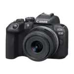 Canon EOS R10 mirrorless camera with RF-S 18-45mm IS STM kit lens hero view