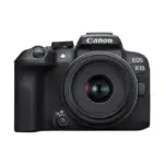 Canon EOS R10 mirrorless camera with RF-S 18-45mm IS STM kit lens front view