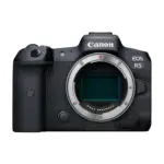Canon EOS R5 mirrorless camera with RF 24-105mm F4 L IS USM lens three-quarter hero