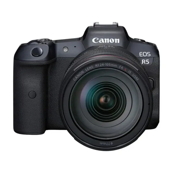 Canon EOS R5 mirrorless camera back panel control layout