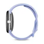 Google Pixel Watch 4 Polished Silver Aluminum case with Iris Active Band view 1