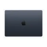 Apple MacBook Air 13-inch (M4, 2025) in Midnight color, closed lid showing Apple logo