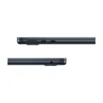 Apple MacBook Air 13-inch (M4, 2025) in Midnight color, side view showing MagSafe and USB-C ports