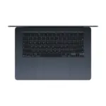 Apple MacBook Air 13-inch (M4, 2025) in Midnight color, top-down view of keyboard and trackpad