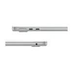 Apple MacBook Air 15-inch (M4, 2025) in Silver color, side view showing MagSafe and USB-C ports