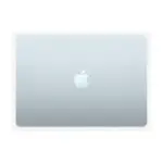 Apple MacBook Air 15-inch (M4, 2025) in Sky Blue color, closed lid showing Apple logo