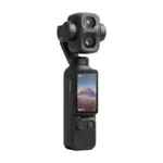 DJI Osmo Pocket 4P angled view showing the dual lenses