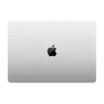 Apple MacBook Pro 16-inch in Silver, closed, viewed from above showing the lid and Apple logo