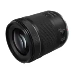Canon RF 24-105mm F4-7.1 IS STM lens, angled view showing the front element and the control switches