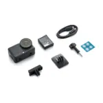 DJI Osmo Action 6 Standard Combo - camera with accessories, angled view