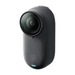 Insta360 GO 3S action camera in Cosmic Black, the standalone camera, angled view showing the lens.