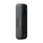 Insta360 X5 8K 360 camera in Midnight Black, side view showing the control buttons.