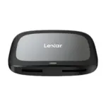 Lexar Professional CFexpress Type A and SD UHS-II card reader, front view showing the two card slots.