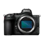 Nikon Z 5 mirrorless camera body, front view with the Z mount open and the sensor visible