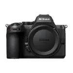 Nikon Z5II camera body, front view with BF-N1 body cap fitted