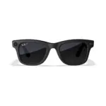 Ray-Ban Meta Wayfarer (Gen 2) smart glasses, Matte Black frame with Gradient Graphite lenses, front view.