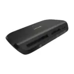 SanDisk ImageMate PRO USB-C multi-card reader and writer, rear view showing the SD, microSD and CompactFlash slots.