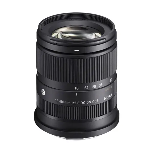 Sigma 18-50mm f/2.8 DC DN Contemporary for Sony E-mount - front angled view