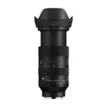 Sigma 28-105mm f/2.8 DG DN Art for Sony E-mount - side view with the hood fitted and the barrel extended