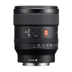 Sony FE 24mm F1.4 GM lens, side view showing the AF/MF switch, focus-hold button, G badge and the E-mount bayonet