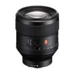 Sony FE 85mm F1.4 GM lens - front angled view
