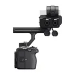 Sony FX3 camera body with the XLR handle unit fitted, showing the XLR inputs