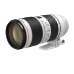 Canon EF 70-200mm f/2.8L IS III USM lens, angled view with tripod collar fitted
