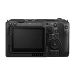 Canon EOS C50 cinema camera, rear view with 3-inch touchscreen and control dial