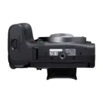 Canon EOS R10 mirrorless camera body - base view showing the battery compartment and tripod socket.
