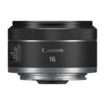 Canon RF 16mm F2.8 STM lens, side view in retracted state