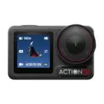DJI Osmo Action 5 Pro action camera, front view with dual touchscreens