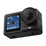 DJI Osmo Action 5 Pro action camera, angled view from below